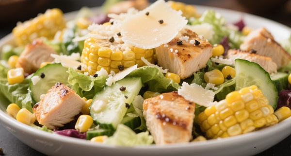 combine corn with protein and grains